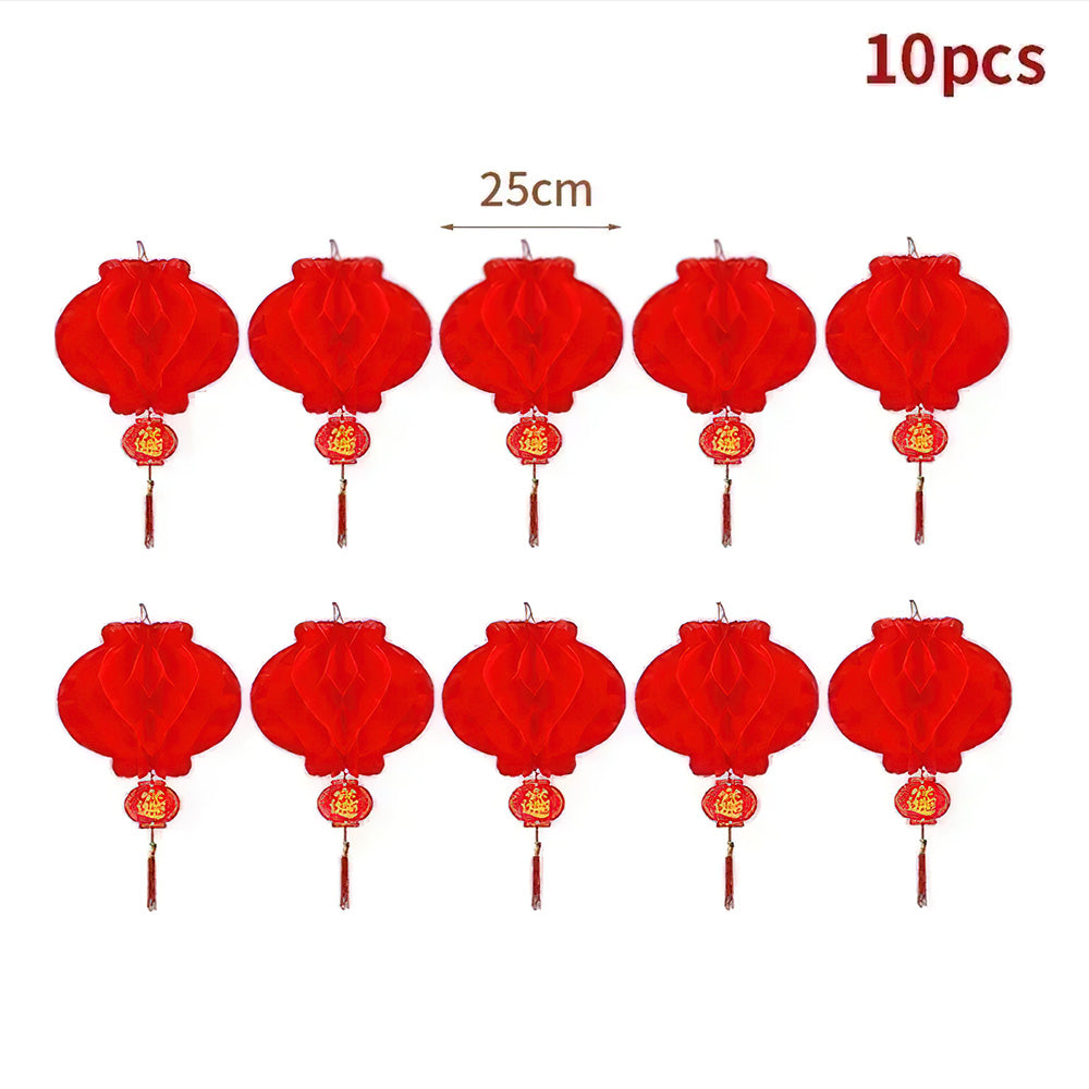 Lot Lampion Nouvel An 25 cm