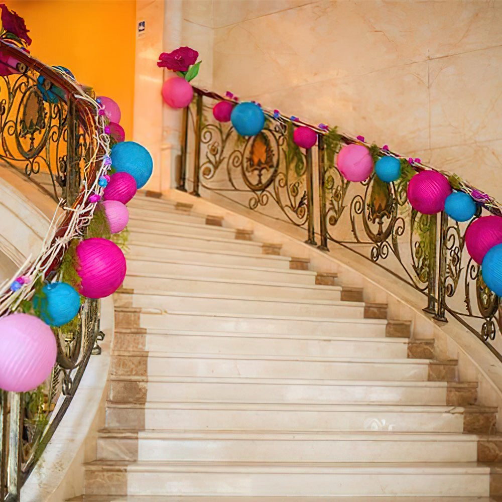 Escalier Lampion Bleu Marine