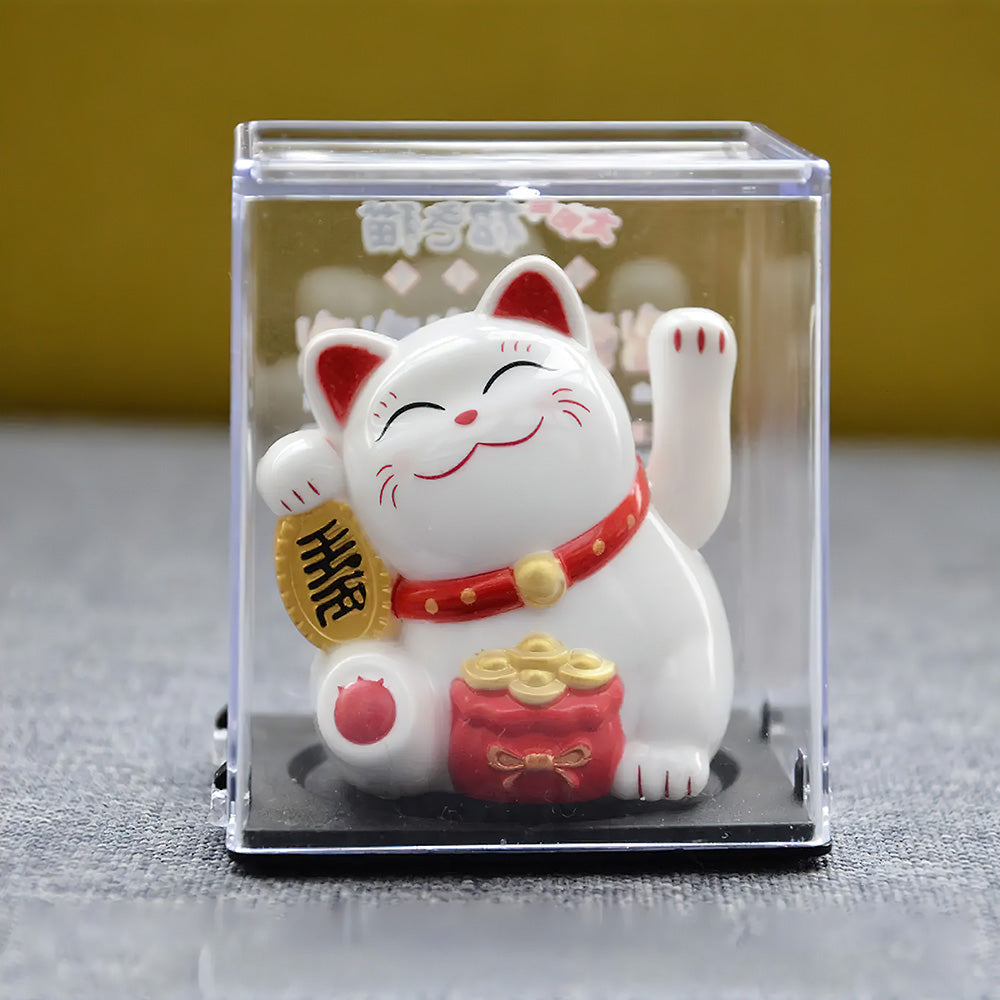 Figurine Chat Chinois Blanc