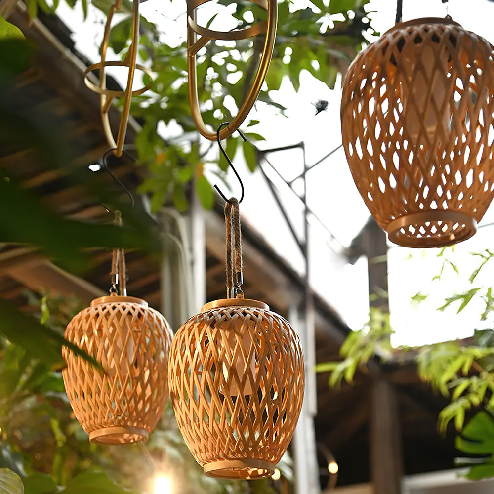 Lampion en Bambou en Extérieur