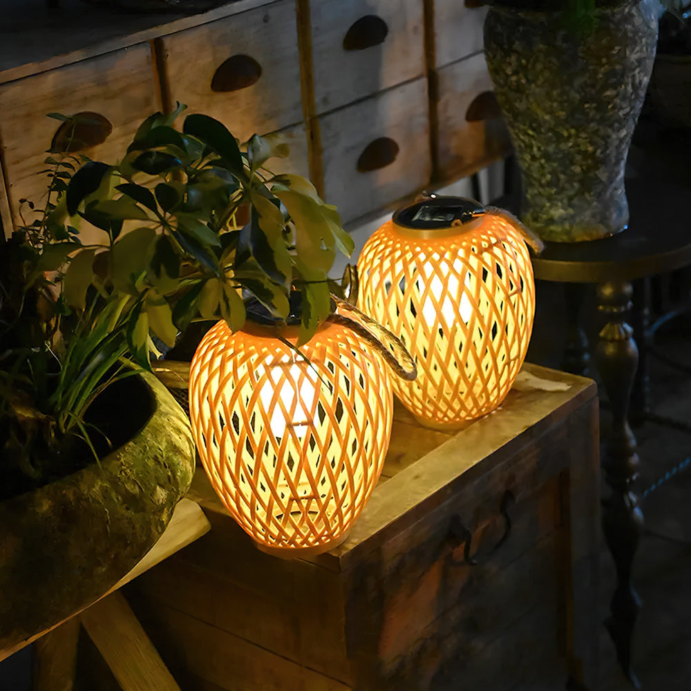 Lampion en Bambou Lumineux