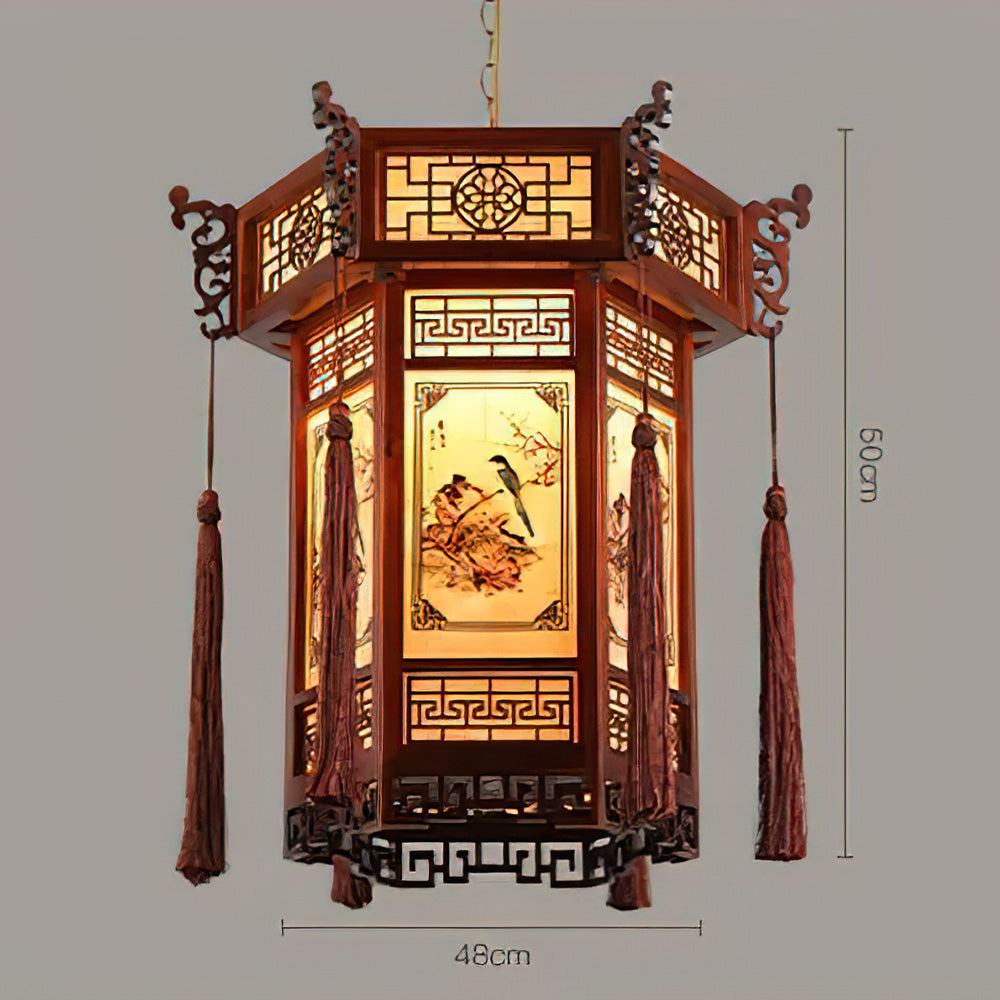 Lampion en Bois de 48 cm