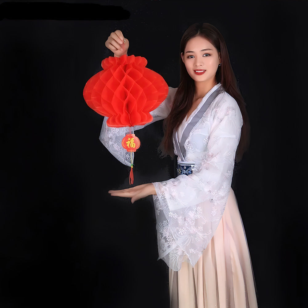 Lampion en Papier Rouge