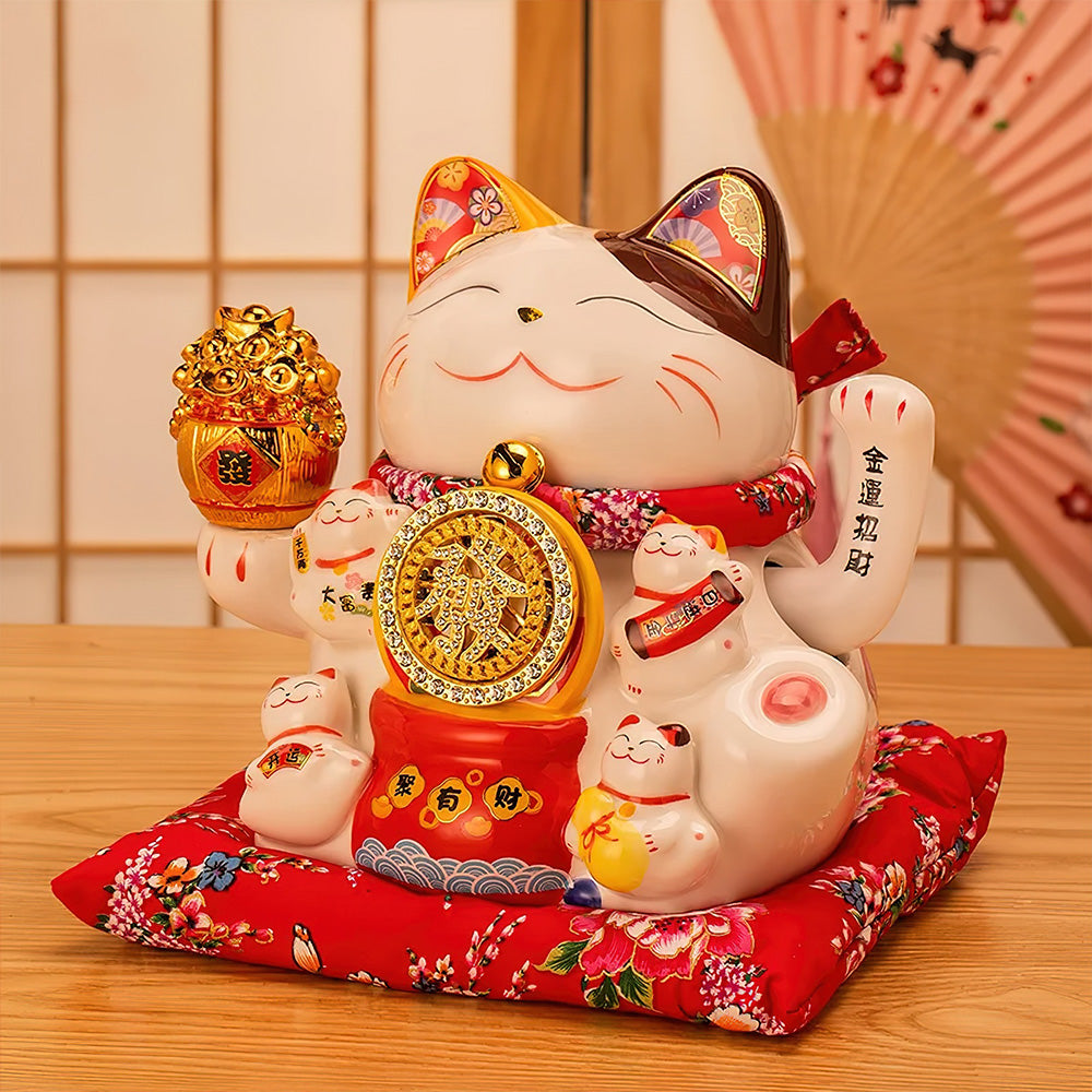 Chat Chinois Maneki Neko Médaillon
