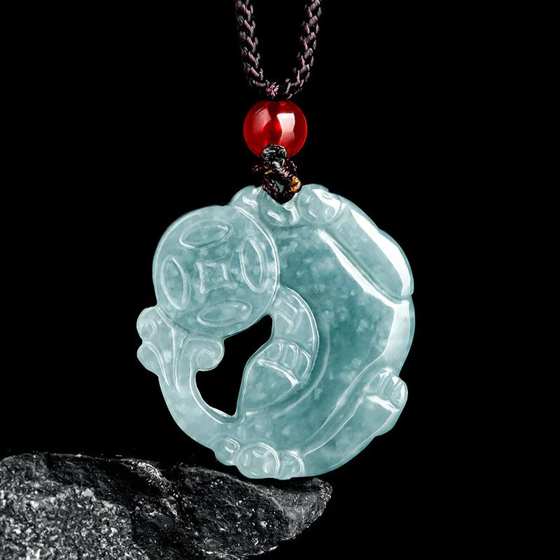 Poisson Porte Bonheur Chinois en Jade Traditionnelle