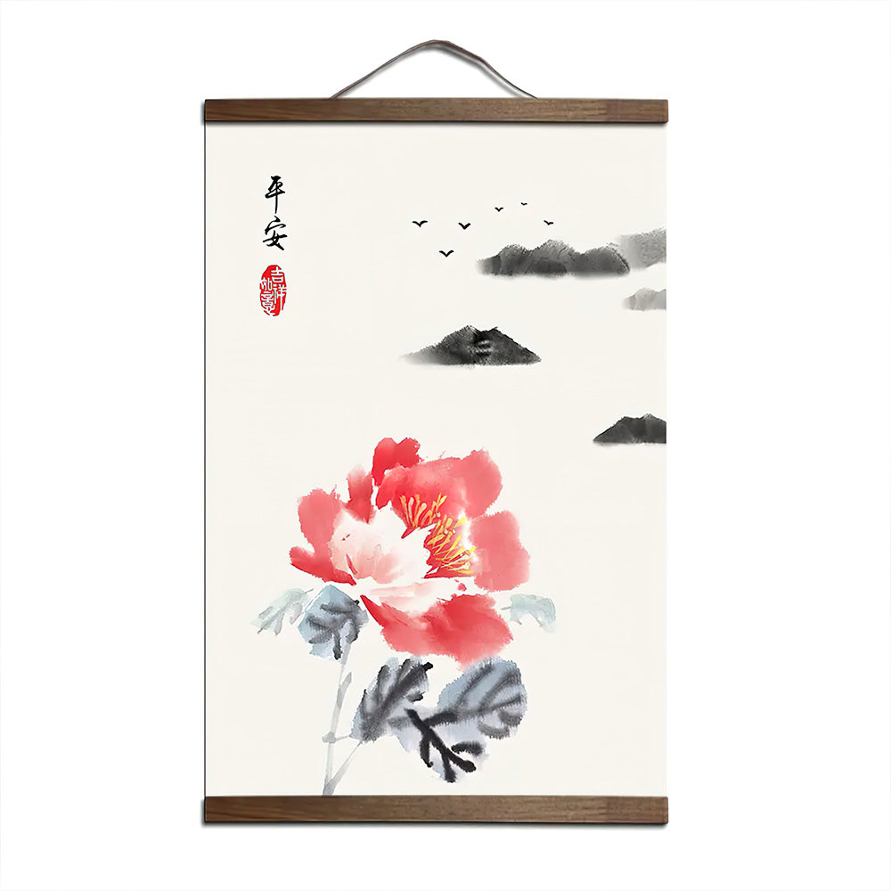 Tableau Asiatique Abstrait