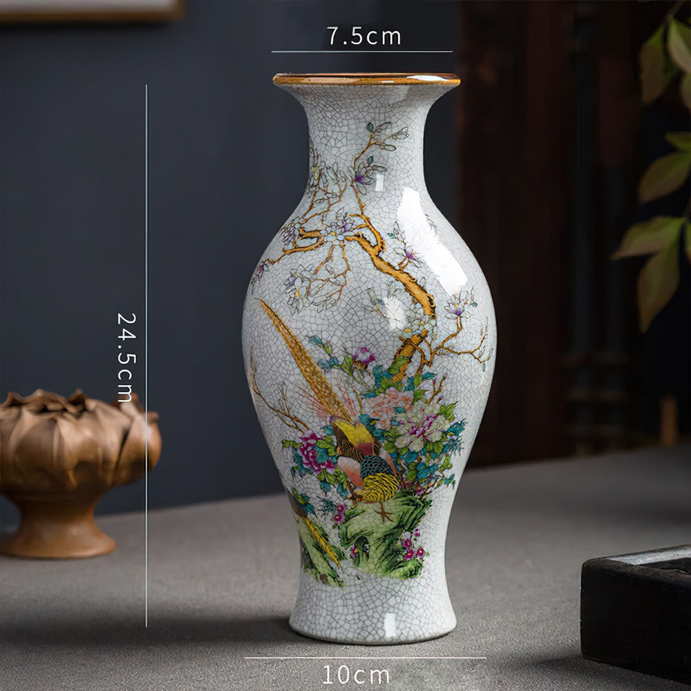 Vase Asiatique Balustre de 24,5 cm