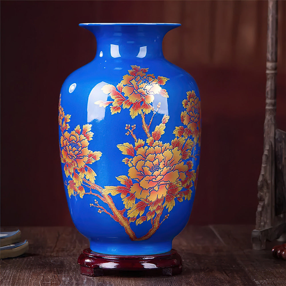 Vase Asiatique Bleu