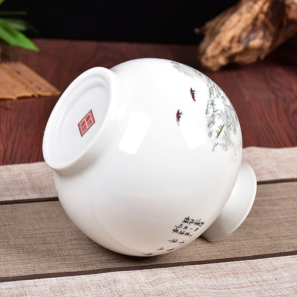 Vase Asiatique Boule Signé