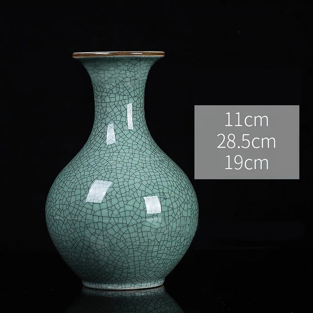 Vase Asiatique Cassé Vert de 19 cm