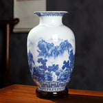 Vase Chinois en Céramique Bleu - Vignette | Trésors de Chine