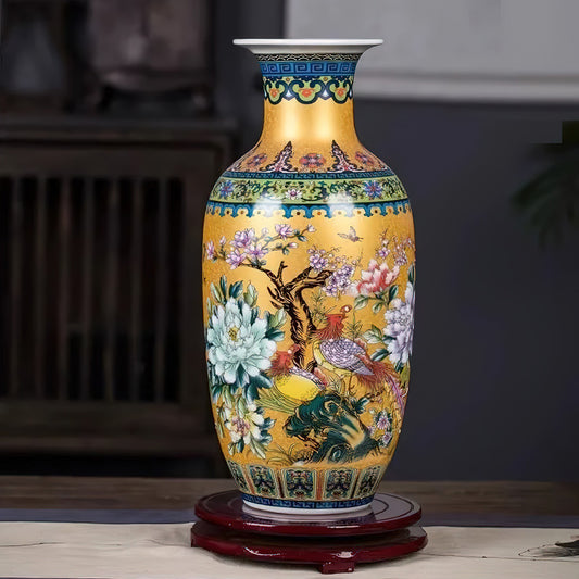 Vase Asiatique Doré