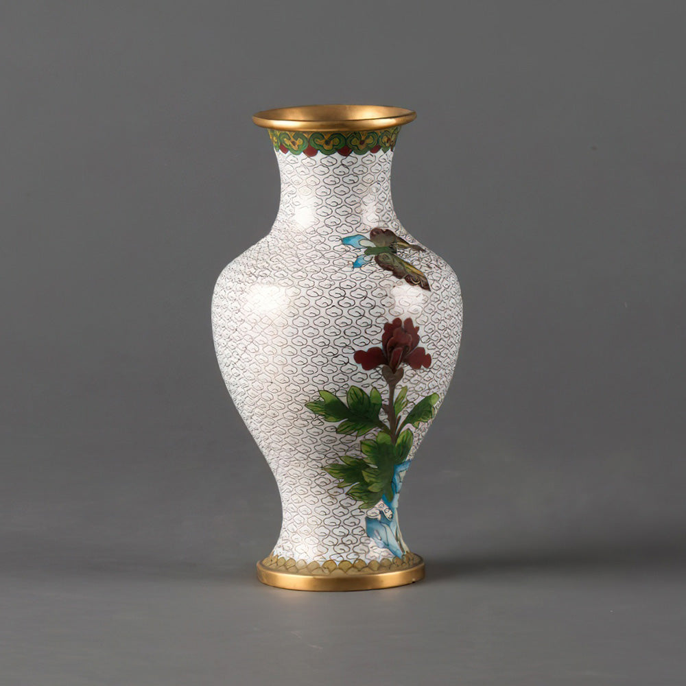 Vase Asiatique en Émail Cloisonné