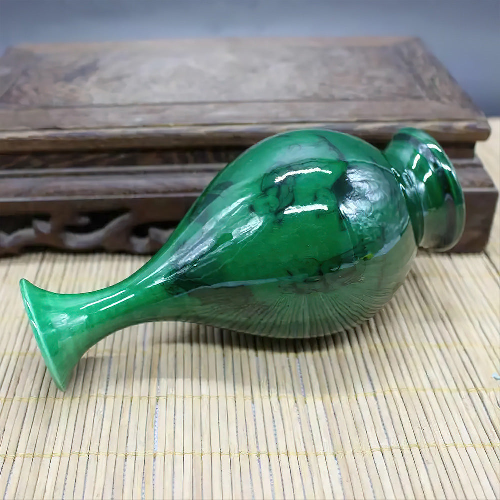 Vase Asiatique de Jade Vert