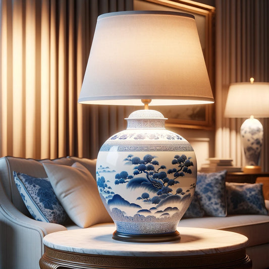 Vase Asiatique en Lampe
