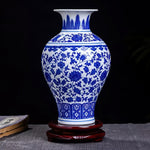 Vase Chinois en Porcelaine Bleu et Blanc - Vignette | Trésors de Chine