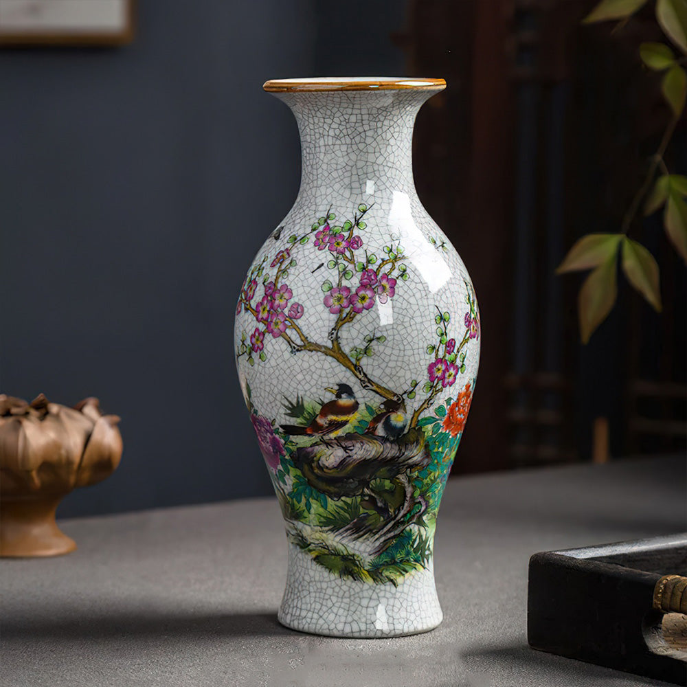 Vase Asiatique Tampon Rouge