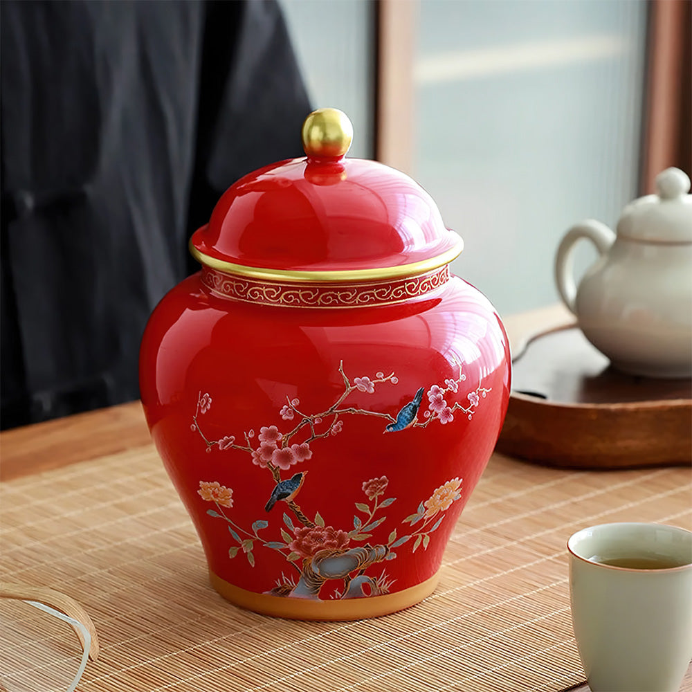 Vase Asiatique à Fleurs