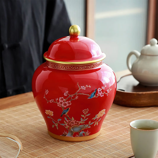 Vase Asiatique à Fleurs