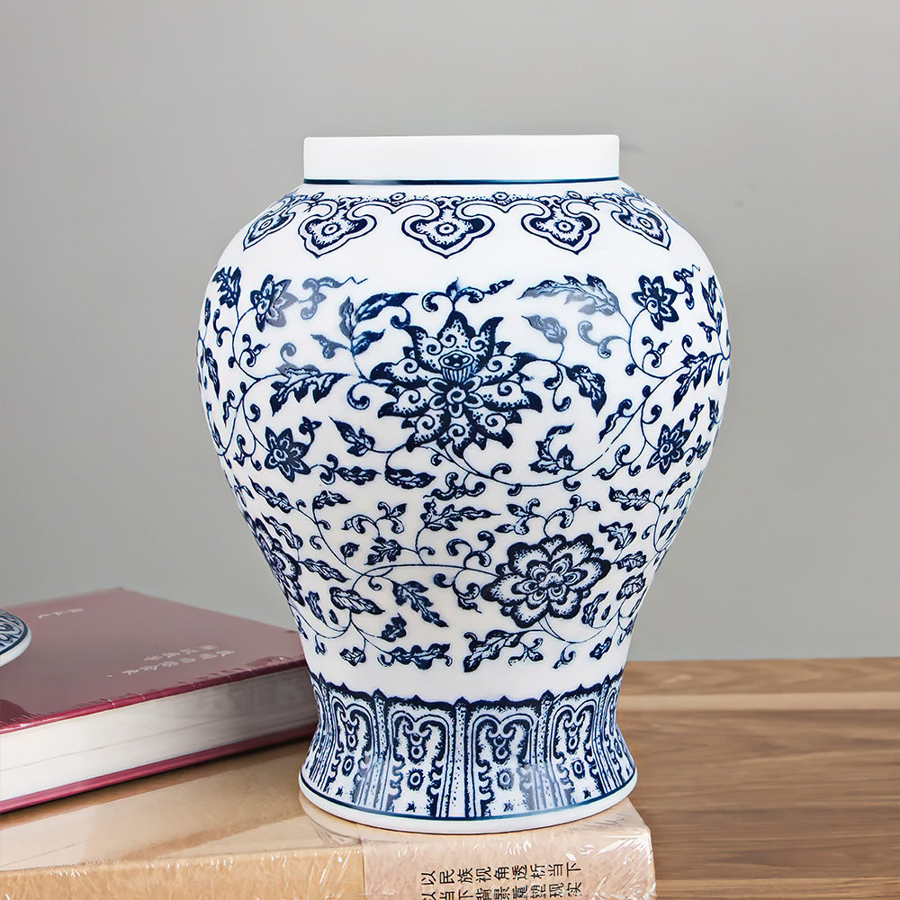 Vase Asiatique Décoration avec Couvercle