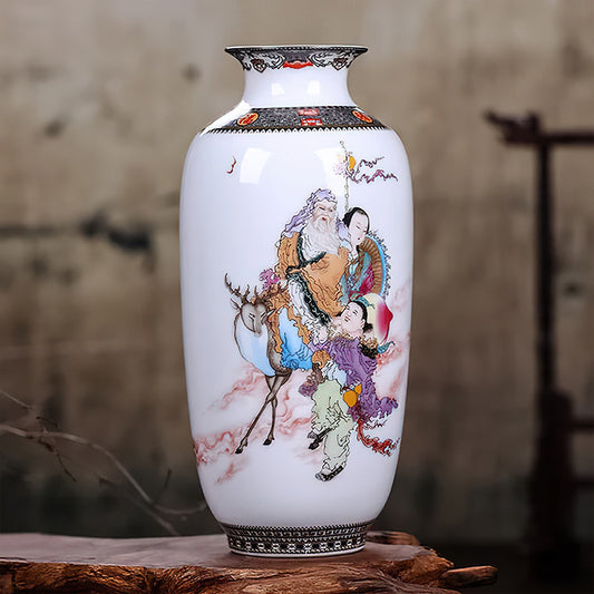Vase Asiatique avec des Personnages