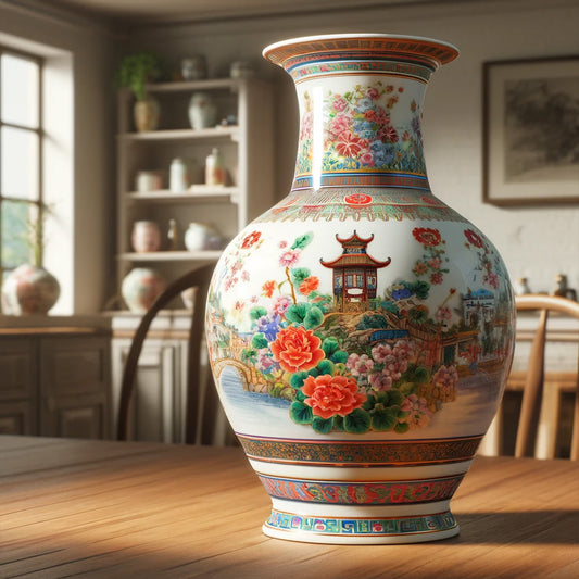 Vase Asiatique style Canton