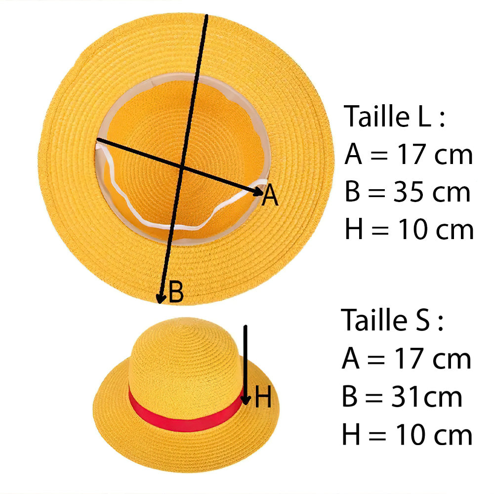 Chapeau Chinois en Paille Taille