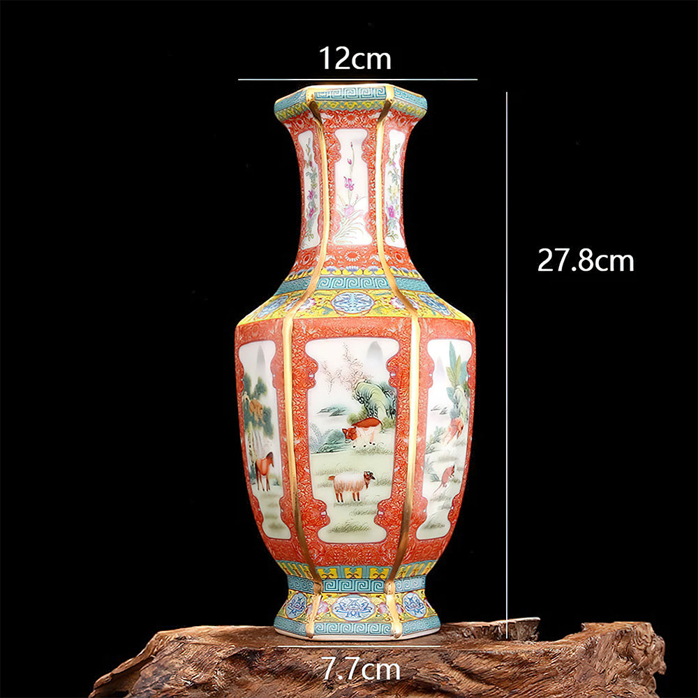 Grand Vase Asiatique Qianlong 