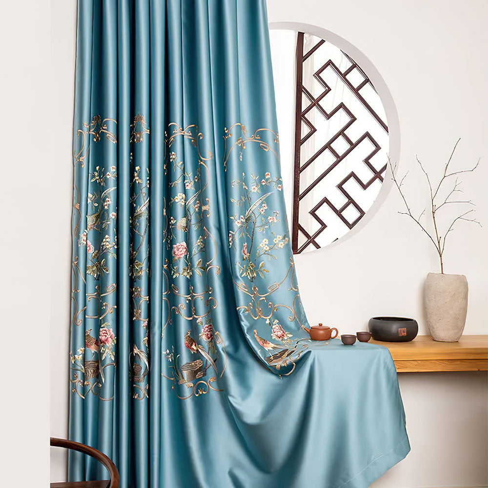 Rideau Chinois Tissu Traditionnel