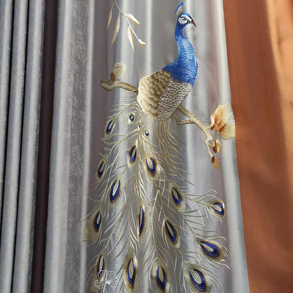 Rideau Motif Chinois Paon
