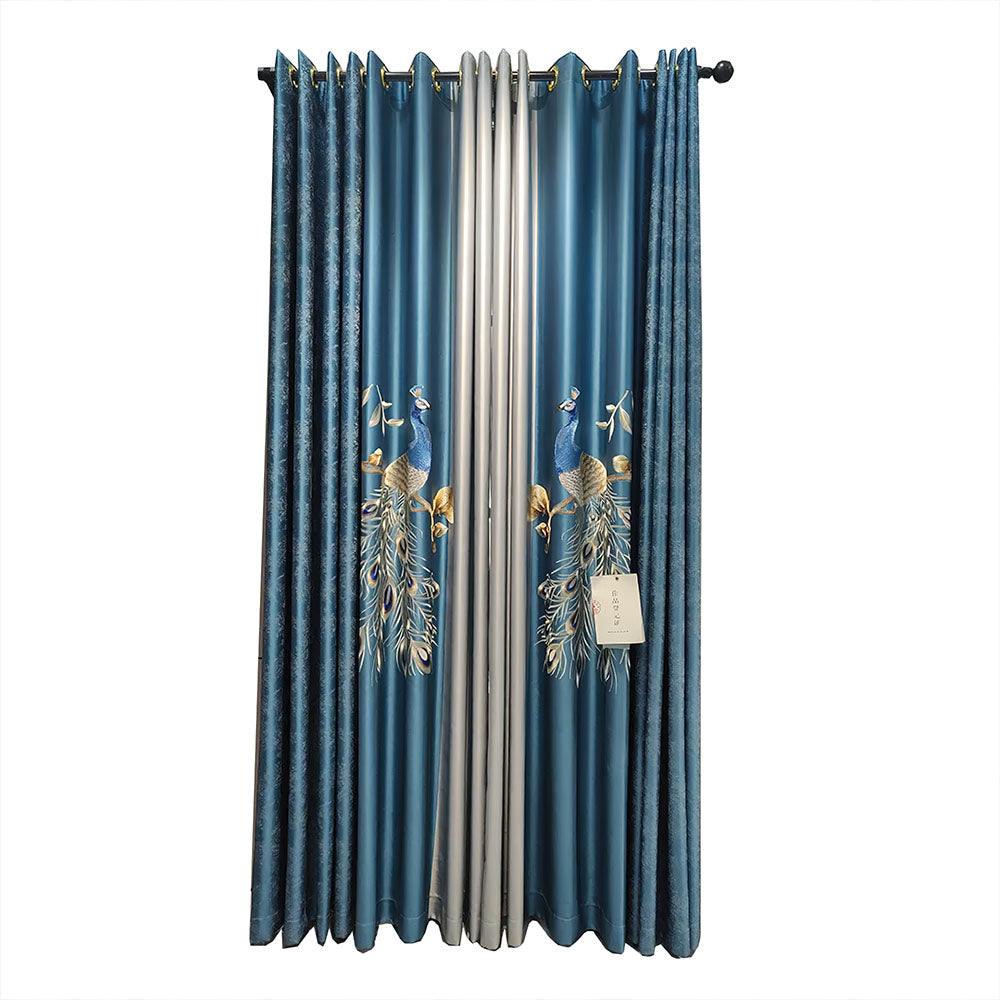 Rideau Motif Chinois Vintage