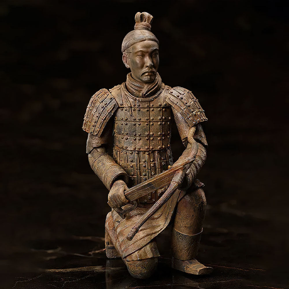 Statue Soldat Chinois en Terre Cuite Combat