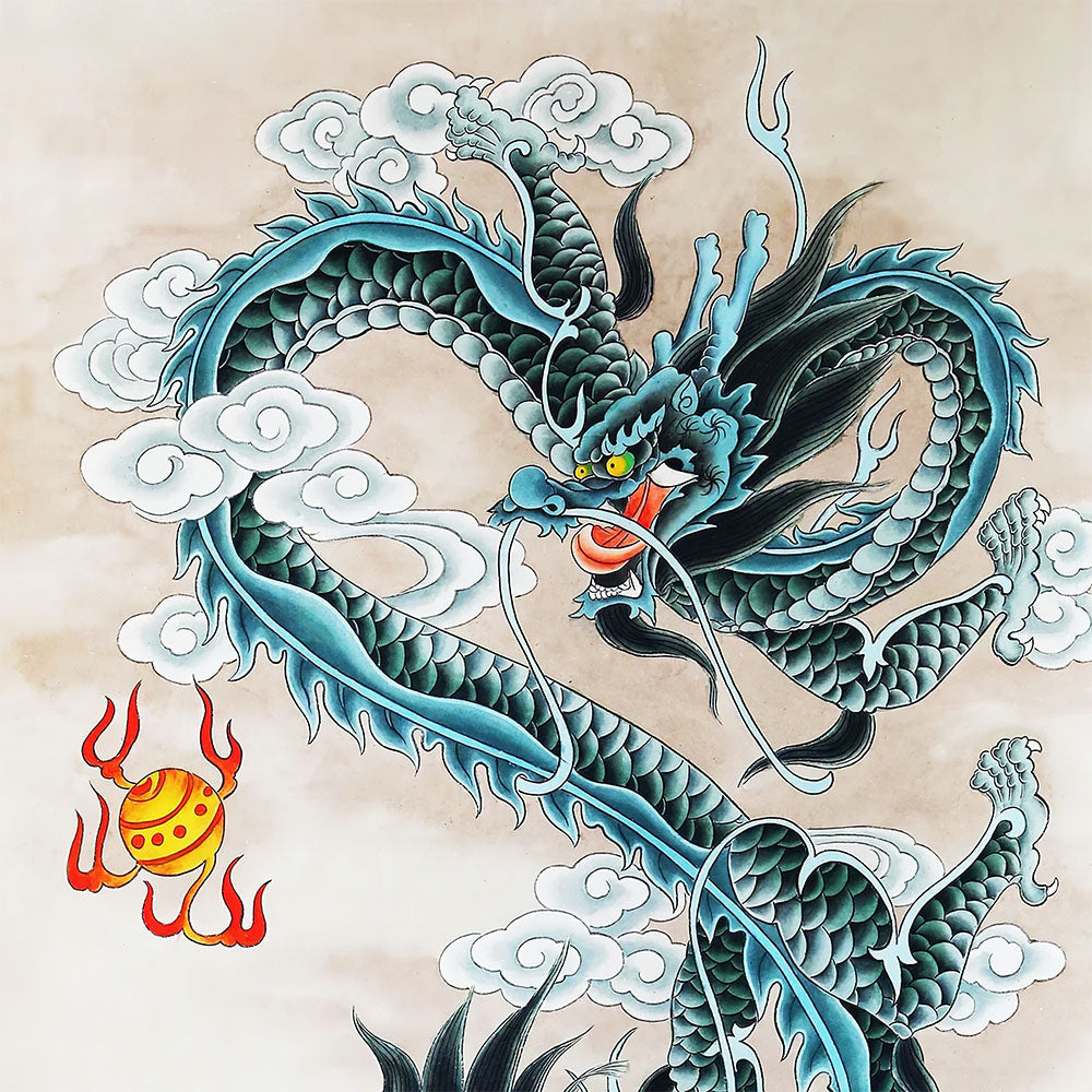 Tableau Dragon Asiatique tradtionnel