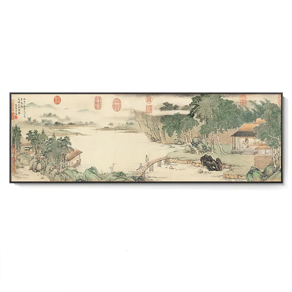 Tableau Paysage Asiatique Tradtionnel