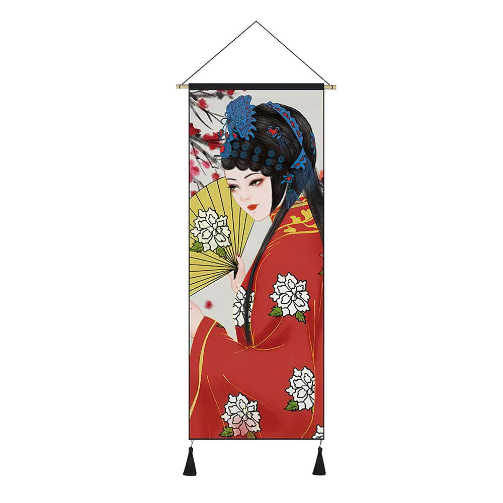 Tableau Visage Asiatique Eventaille