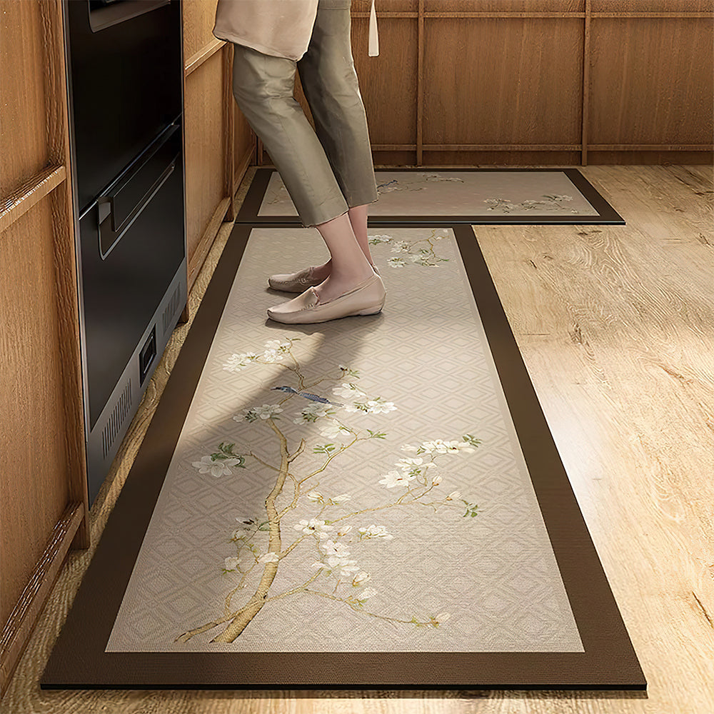 Tapis Asiatique Plastique Fleur