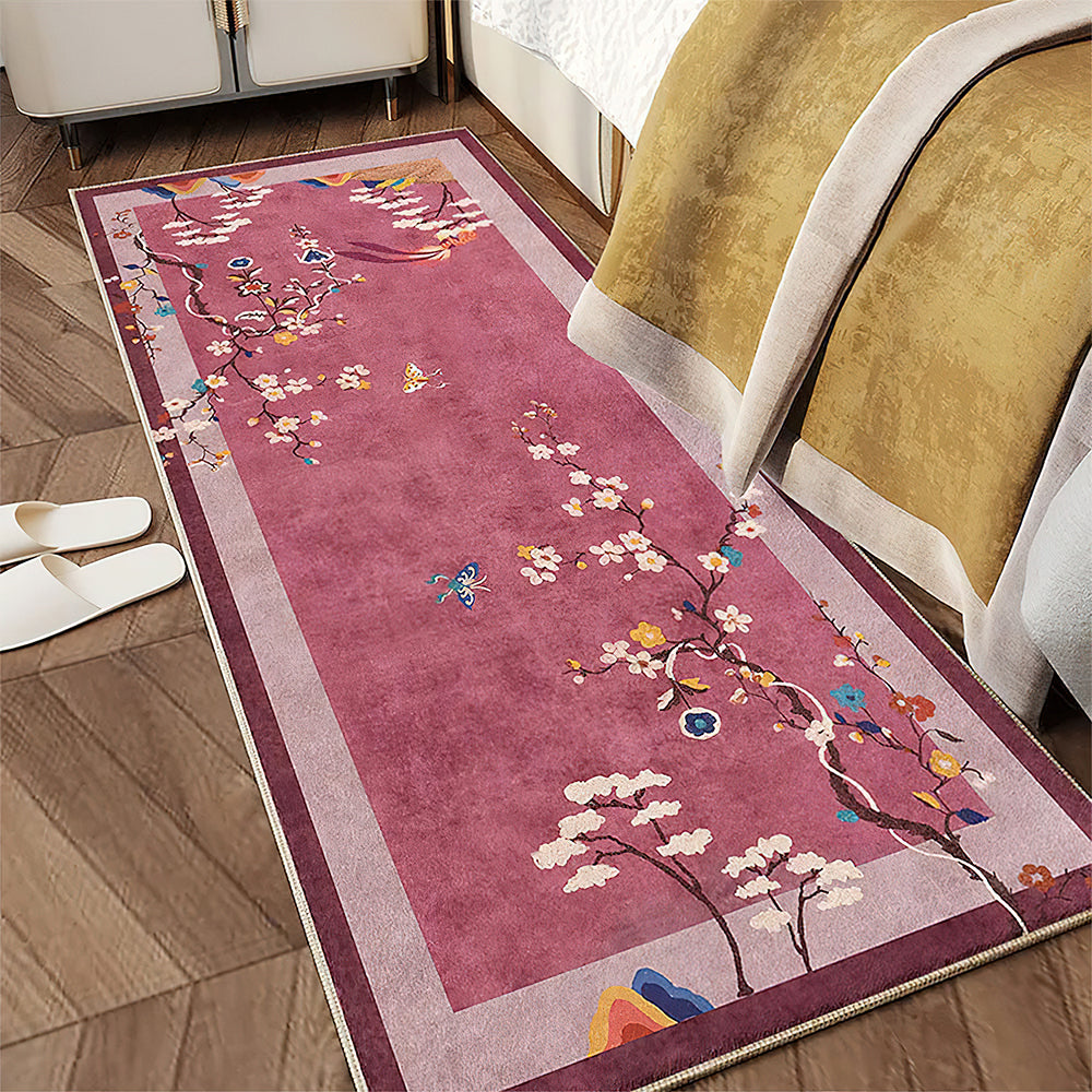 Tapis Asiatique Rose