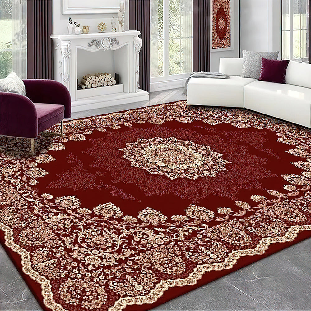 Tapis Asiatique Rouge