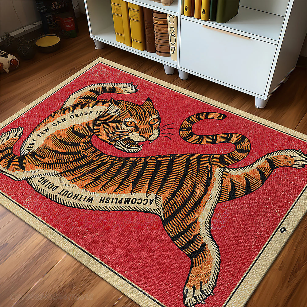 Tapis Tigre Asiatique Rouge