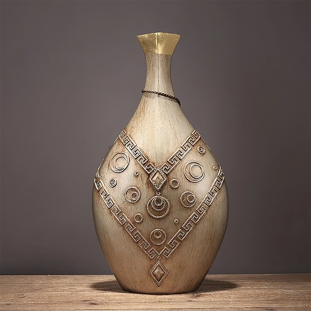Vase Asiatique en Résine 