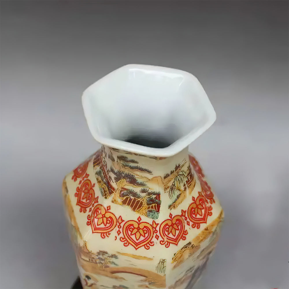 Vase Asiatique Famille Rose Ancien