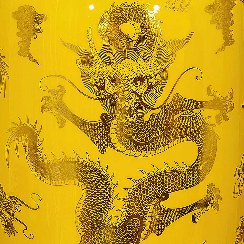 Vase Asiatique Géant Dragon