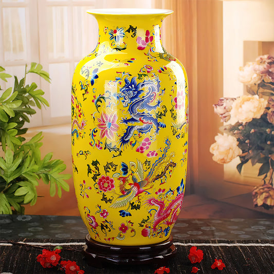 Vase Asiatique Géant Phoenix