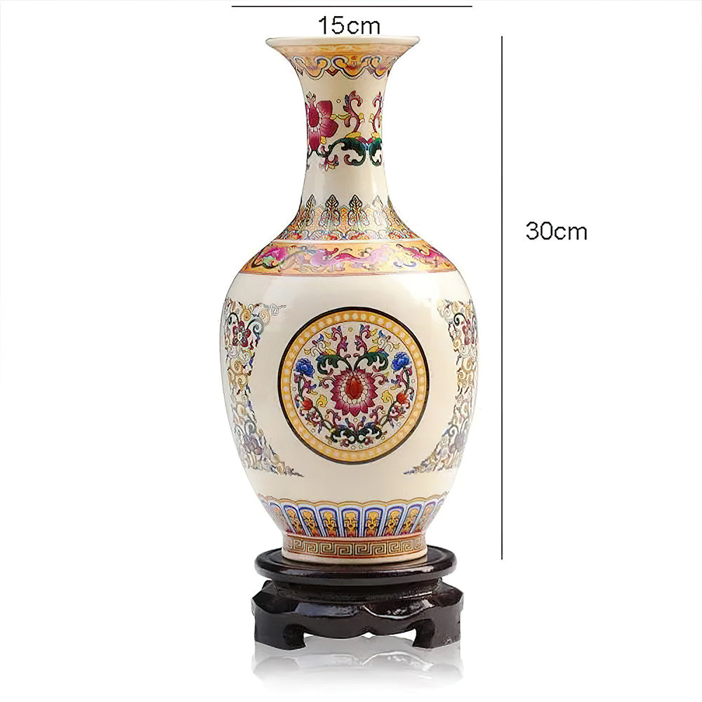 Vase Asiatique Imitation Ivoire Ancien
