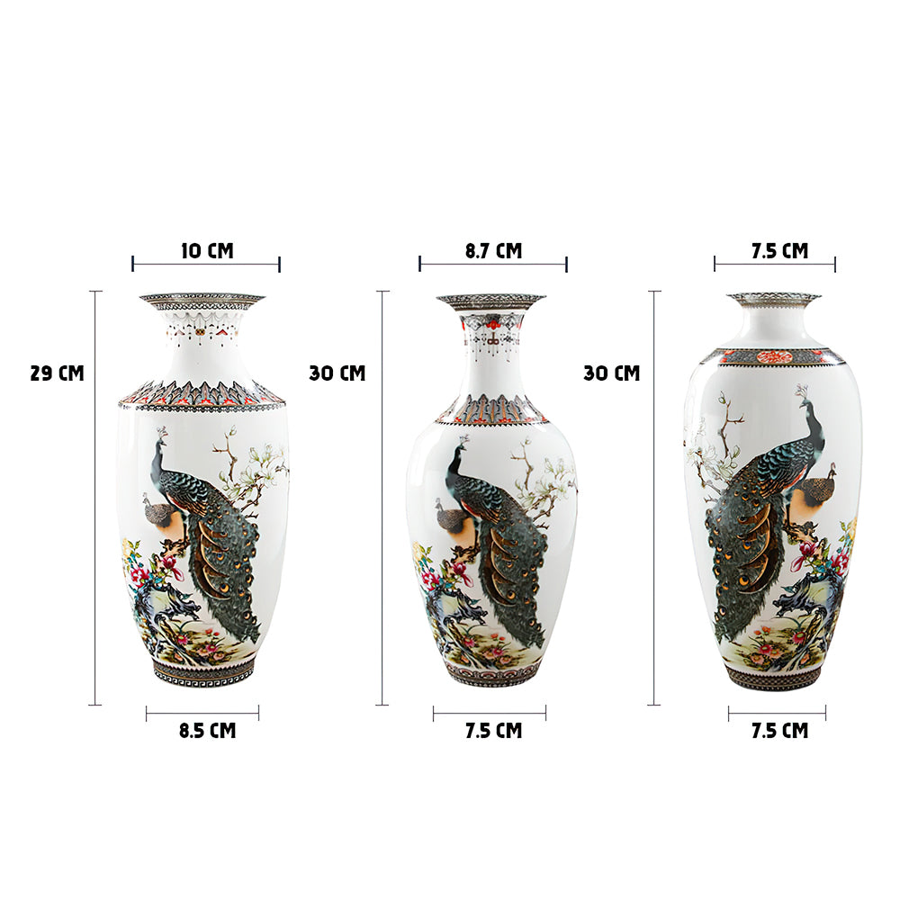 Vase Asiatique Paon Taille