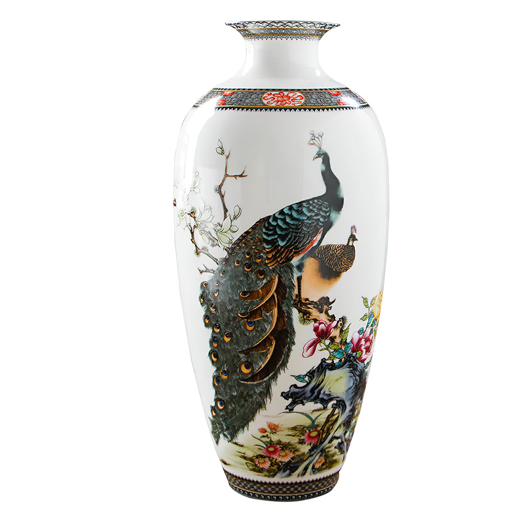 Vase Asiatique Paon 