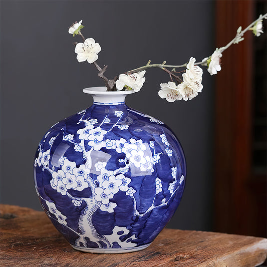 Vase Asiatique Peint à la Main 