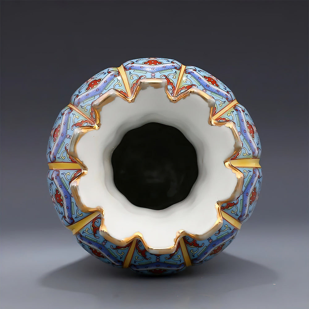 Vase Asiatique Qing Traditionnel