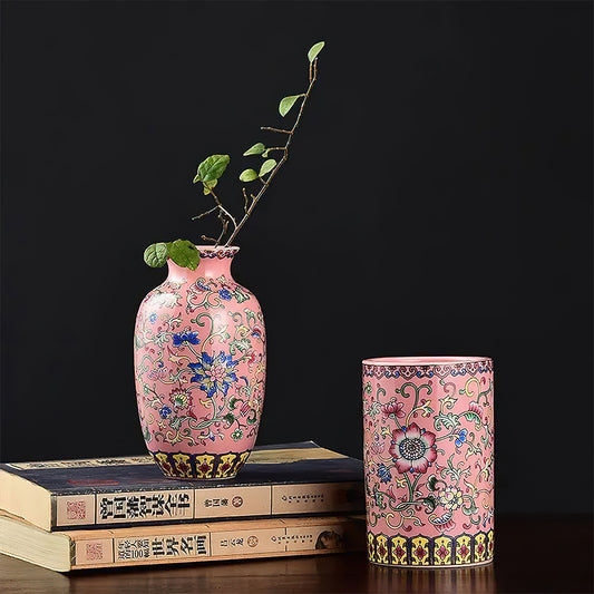 Vase Asiatique Rose 