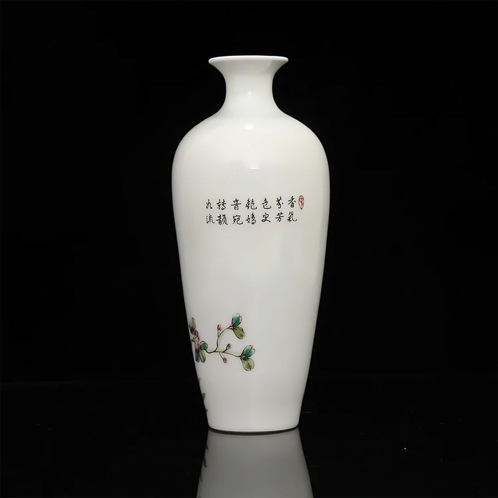 Vase Asiatique Signé Ecriture Chinoise